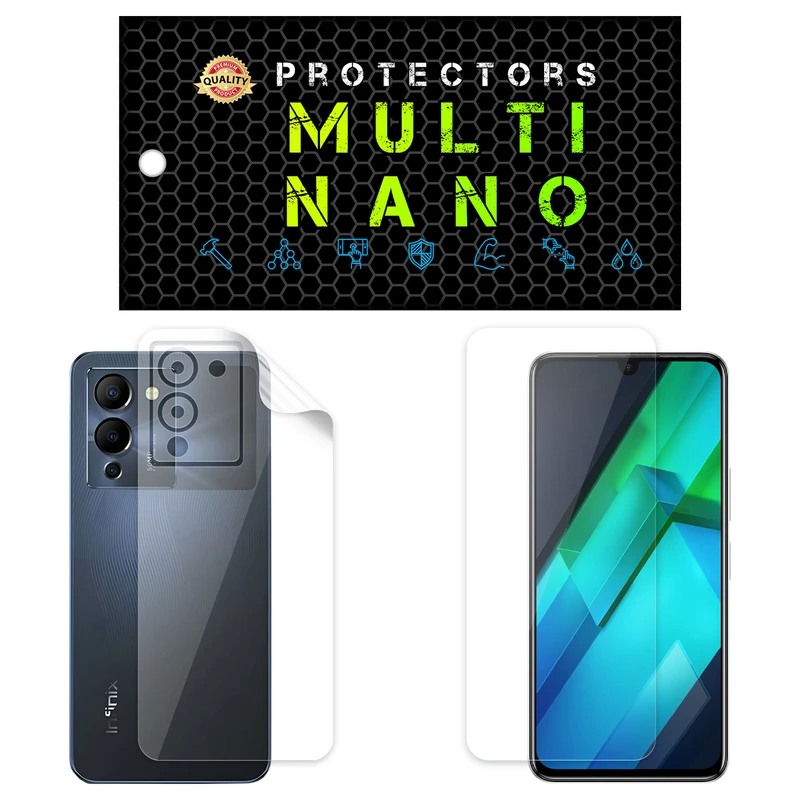 محافظ صفحه نمایش مولتی نانو مدل X-SFT مناسب برای گوشی موبایل انفینیکس Note 12 Turbo به همراه محافظ پشت گوشی