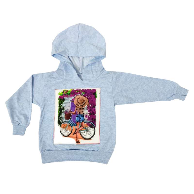 هودی دخترانه مدل دوچرخه کد 077955