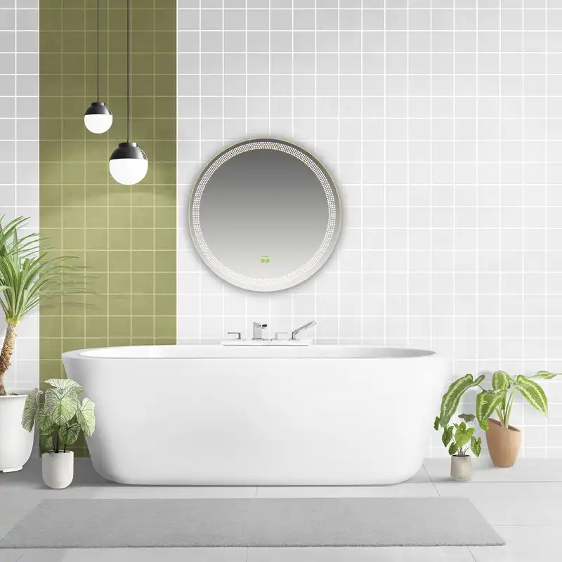 آینه سرویس بهداشتی گلسموند مدل دایره هوشمند ضد بخار کد CLW-SM