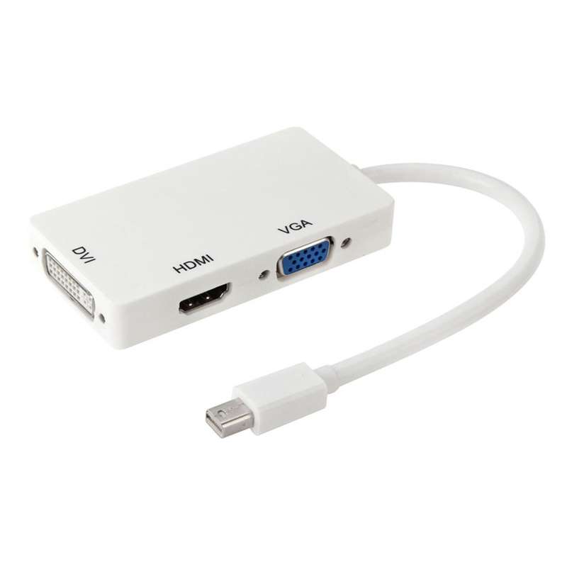 مبدل Mini DisplayPort به HDMI، DVI و VGA مدل All in one مبدل Mini DisplayPort به HDMI، DVI و VGA مدل All in one
