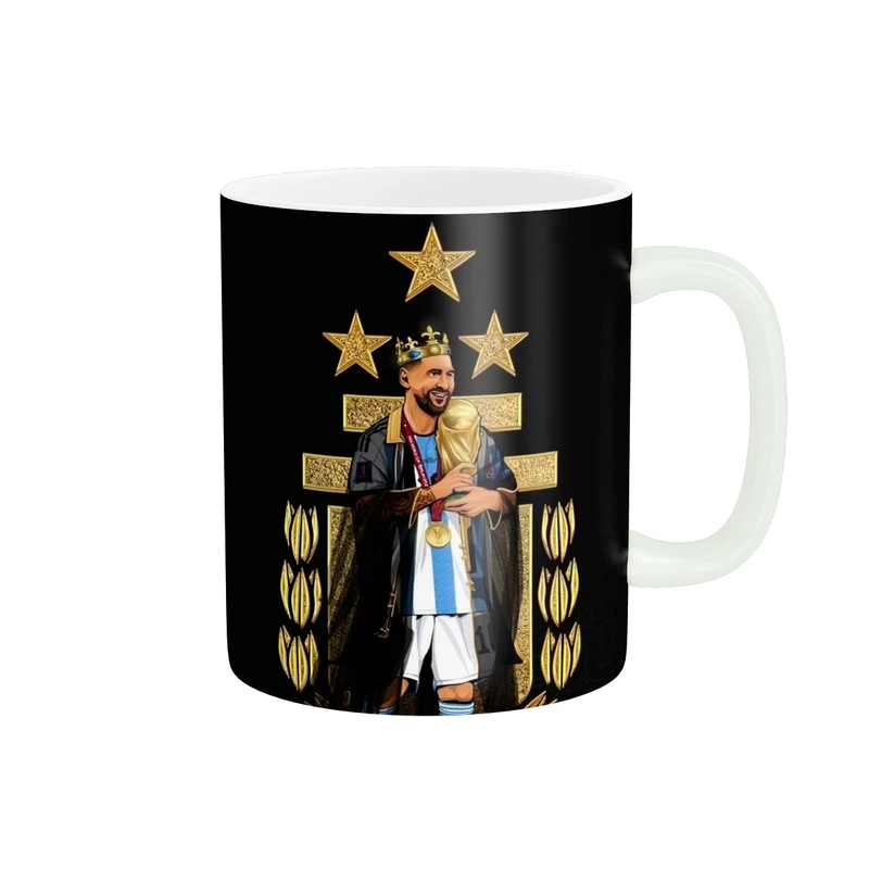 ماگ طرح فوتبالی  مدل مسی قهرمان کد 420