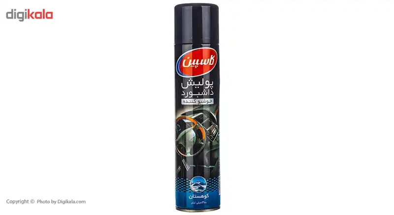 اسپری پولیش داشبورد خودرو کاسپین مدل Mountain حجم 300 میلی‌ لیتر