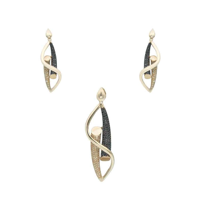 نیم ست طلا 18 عیار زنانه طلای دُره مطلبی و مراتی مدل مینیاتور نیم ست طلا 18 عیار زنانه طلای دُره مطلبی و مراتی مدل مینیاتور