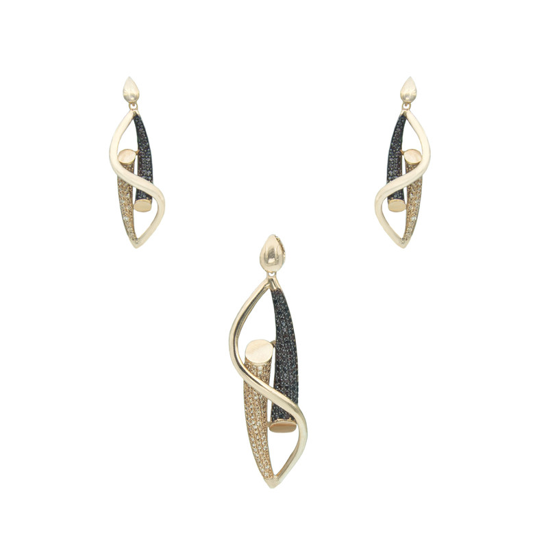 نیم ست طلا 18 عیار زنانه طلای دُره مطلبی و مراتی مدل مینیاتور نیم ست طلا 18 عیار زنانه طلای دُره مطلبی و مراتی مدل مینیاتور