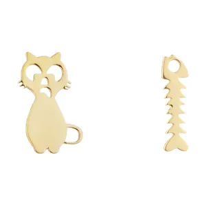گوشواره طلا 18 عیار زنانه میو گلد مدل N151