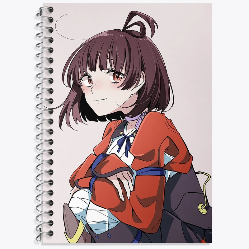 دفتر زبان 50 برگ خندالو مدل سه خط طرح مومی انیمه کابانری (Kabaneri) کد 35967