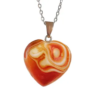 گردنبند دخترانه مدل عقیق کارنلین کد 10-190