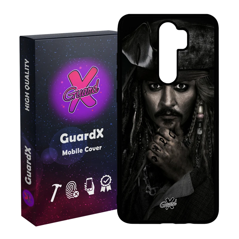 کاور گارد ایکس طرح Johnny Depp مدل Glass10178 مناسب برای گوشی موبایل شیائومی Redmi 9 / 9 Prime