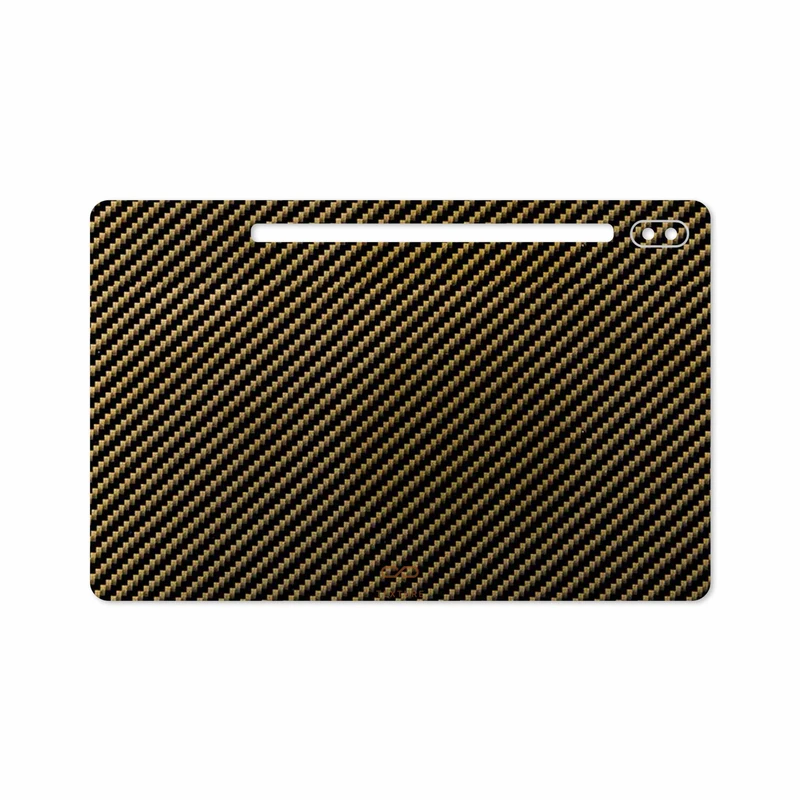 برچسب پوششی ماهوت مدل Glossy-Brown-Fiber مناسب برای تبلت سامسونگ Galaxy Tab S6 2019 SM-T865
