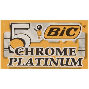 تیغ یدک سنتی بیک مدل Platinum Chromium Double Edge بسته 5 عددی