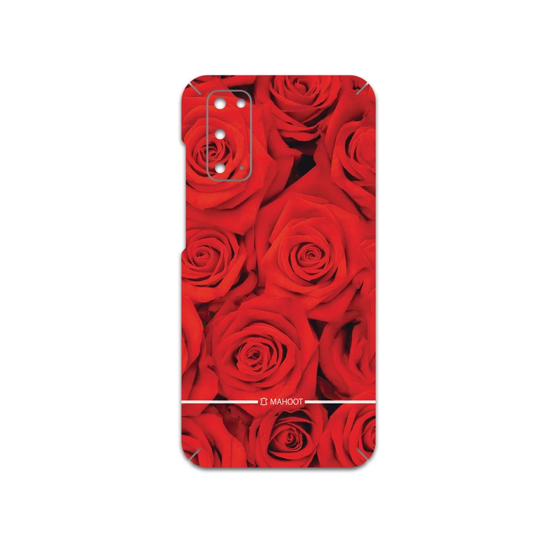 برچسب پوششی ماهوت مدل Red-Flower مناسب برای گوشی موبایل سامسونگ Galaxy S20