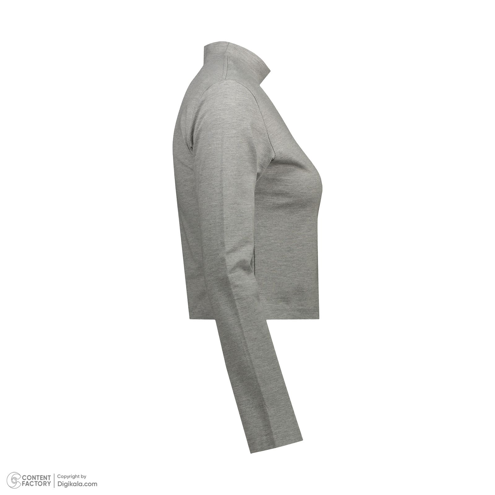 کراپ‌ تی‌شرت آستین بلند زنانه کانتکس مدل 207 -  - 3