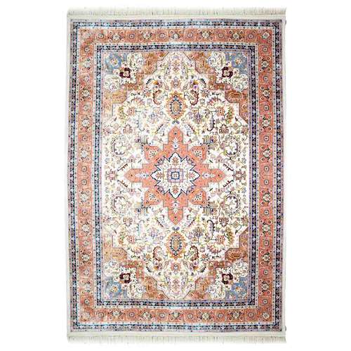 فرش ماشینی پرنا طرح هریس زمینه کرم