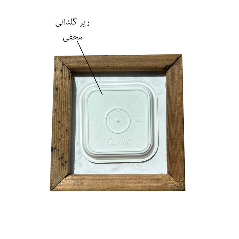 گلدان مدل چوبی کد 1313r2مجموعه 3 عددی