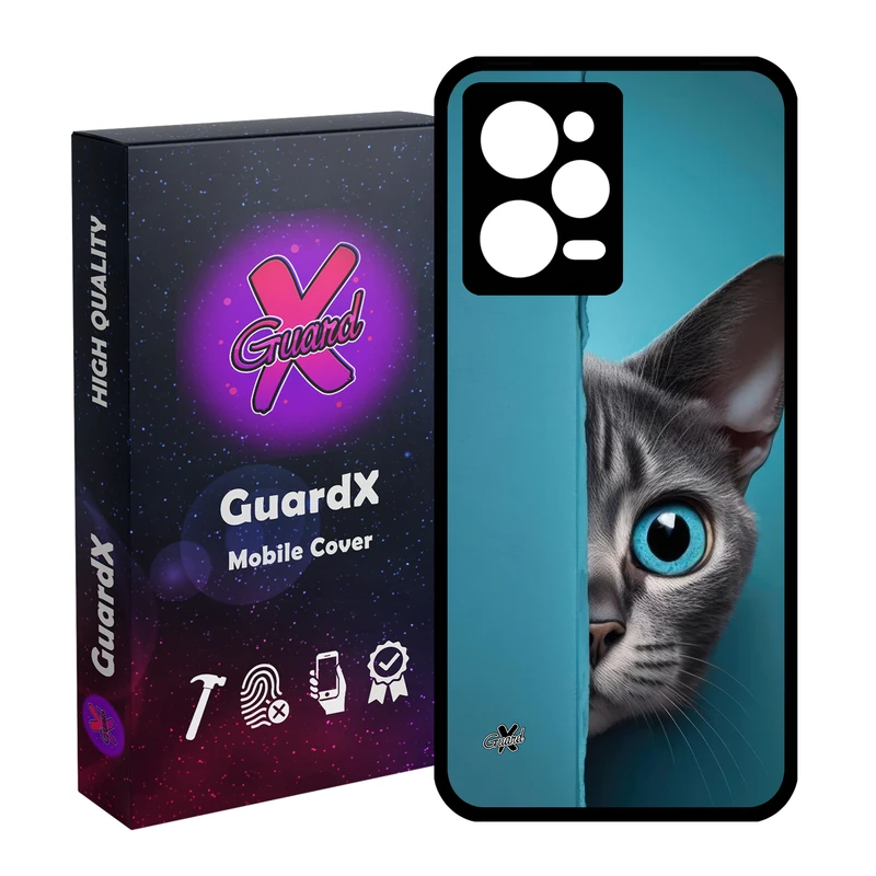کاور گارد ایکس طرح گربه مدل Glass10673 مناسب برای گوشی موبایل شیائومی Redmi Note 12 Pro 5G/Poco X5 Pro 5G/Note 12 Pro Pro speed