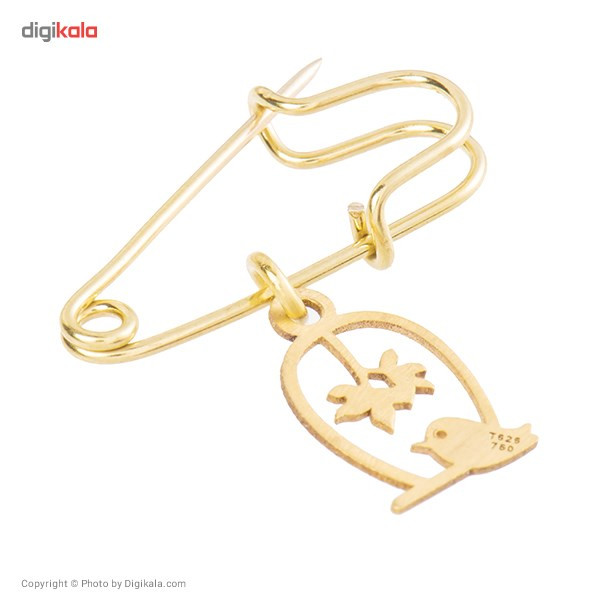 سنجاق سینه طلا 18 عیار رزا مدل PG13 سنجاق سینه طلا 18 عیار رزا مدل PG13