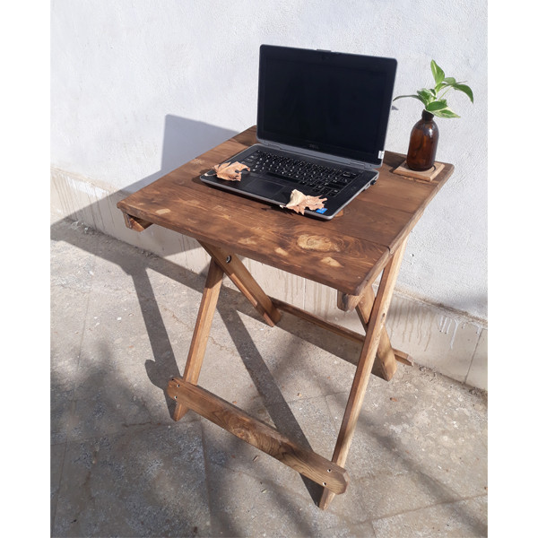 میز لپ تاپ مدل چوبی تاشو