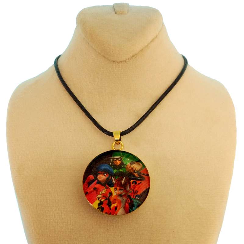 گردنبند دخترانه طرح دختر کفشدوزکی کد 134