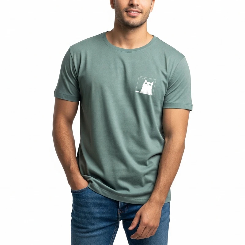 تی‌شرت آستین کوتاه مردانه مدل 14040604 grn