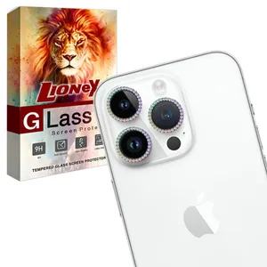 محافظ لنز دوربین رینگی لایونکس مدل DIAMONDLENS مناسب برای گوشی موبایل اپل iPhone 14 Pro Max