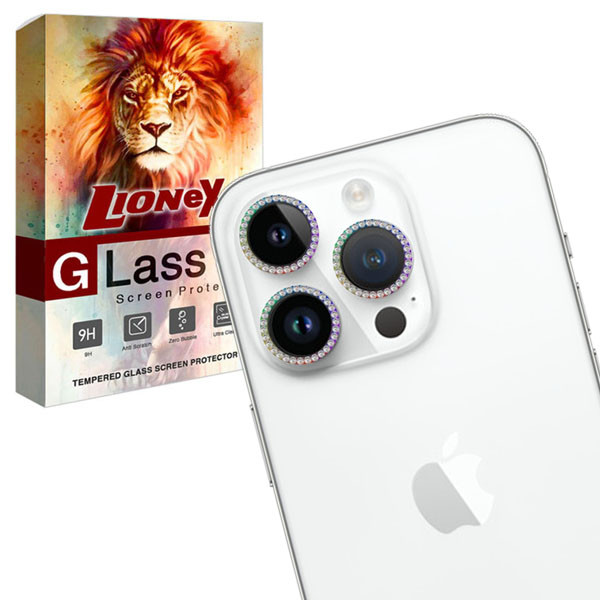 محافظ لنز دوربین رینگی لایونکس مدل DIAMONDLENS مناسب برای گوشی موبایل اپل iPhone 14 Pro Max