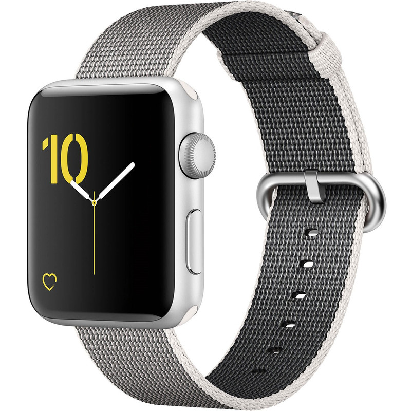 ساعت هوشمند اپل واچ سری 2 مدل 42mm Silver Aluminum Case with Pearl Woven Nylon