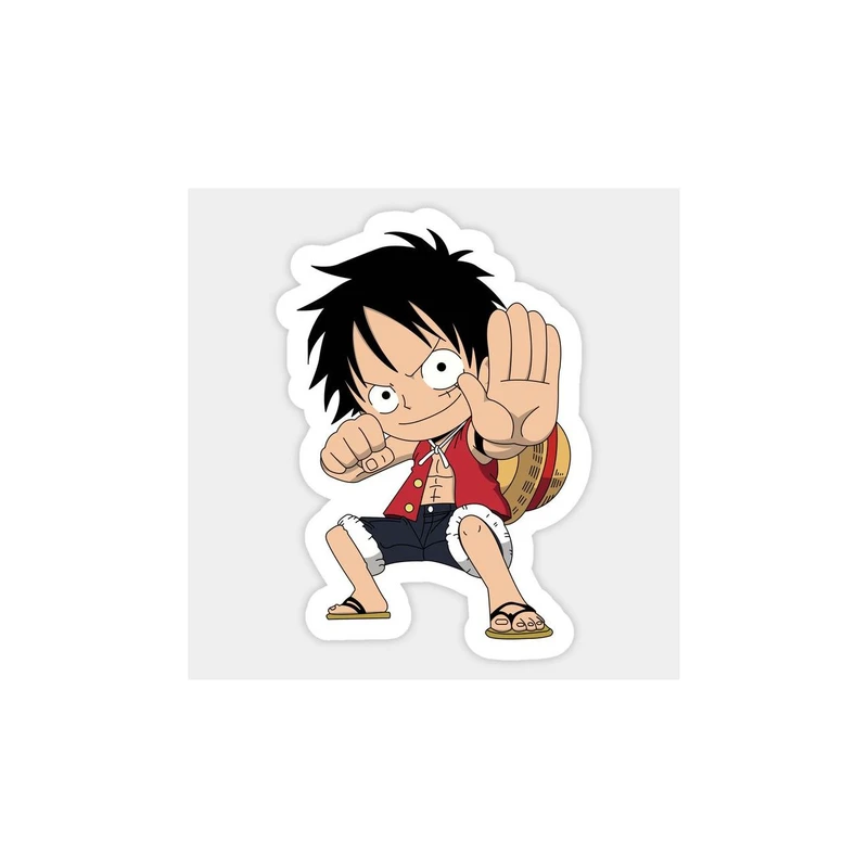 استیکر لپ تاپ و موبایل مدل انیمه طرح وان پیس مانکی دی لوفی one piece Monkey D Luffy کد 6282