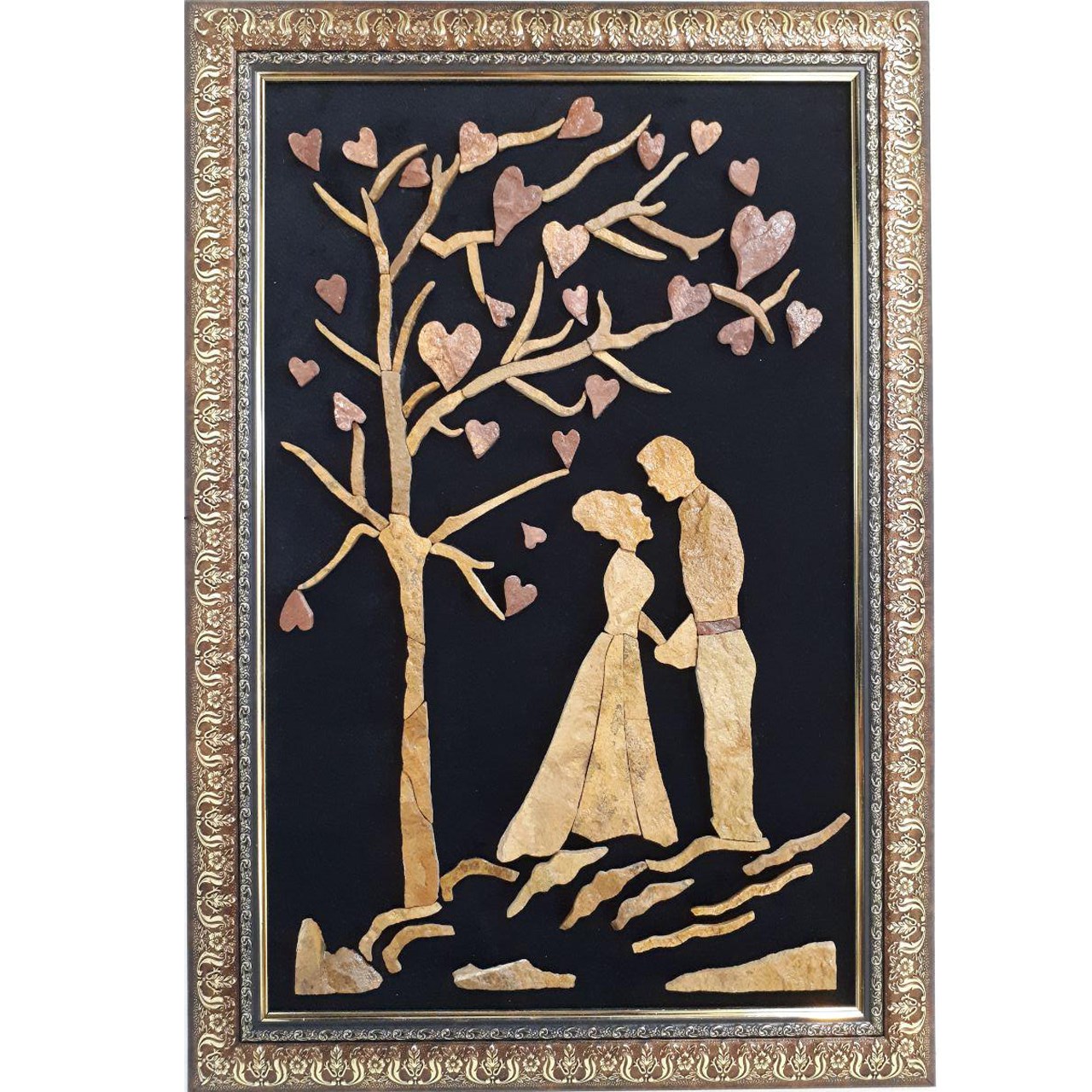 تابلو سنگ معرق آویسا طرح زوج رمانتیک 60 × 40