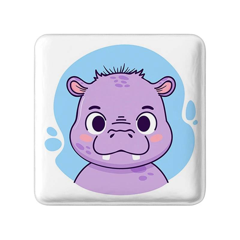 مگنت خندالو طرح اسب آبی حیوانات بامزه مدل مربعی کد 37144