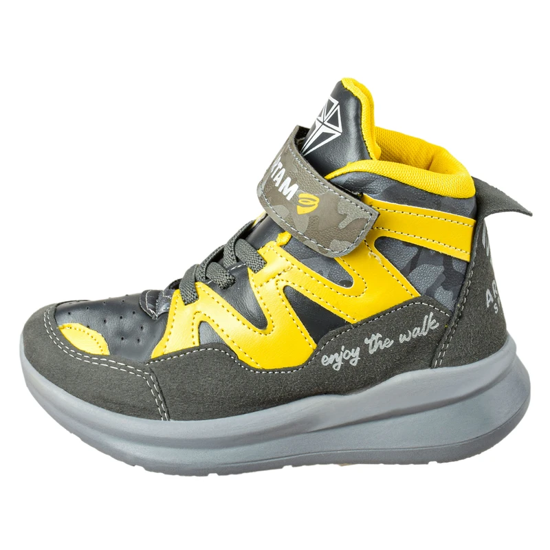 نیم‌بوت دخترانه مدل بند کشی برچسبی GRY.3732