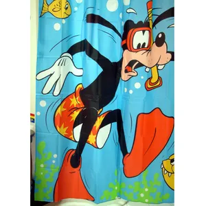 پرده حمام فرش مریم مدل Goofy - سایز 180 × 180 سانتی متر
