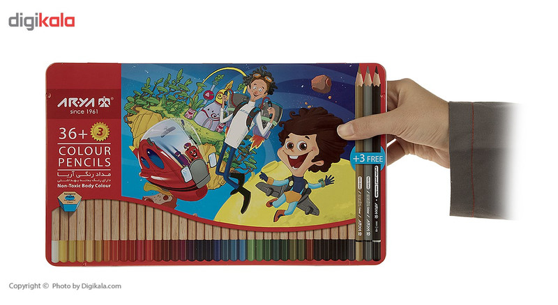 مداد رنگی 36+3 رنگ آریا مدل 3023
