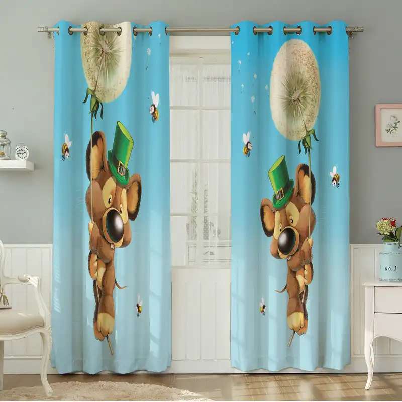 پرده نیروانا طرح  کودک مدل مخمل کد 4750 سایز 140×280 سانتی متر