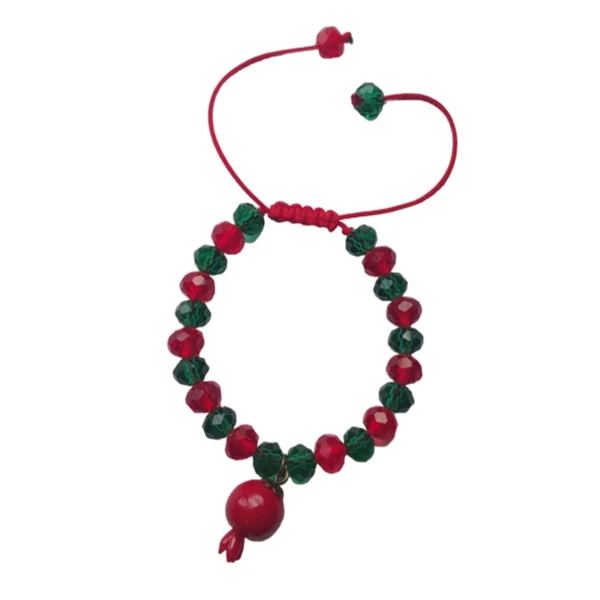 دستبند زنانه مدل شب یلدا طرح آویز انار کد HC285