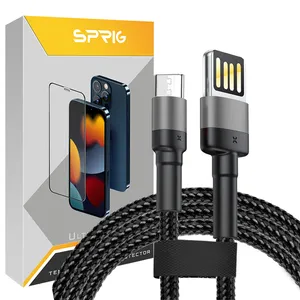 کابل تبدیل USB به MicroUSB اسپریگ مدل KNF طول 1.2 متر