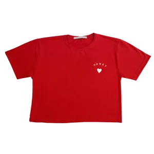 تی شرت آستین کوتاه زنانه مدل honey 10-24 رنگ قرمز