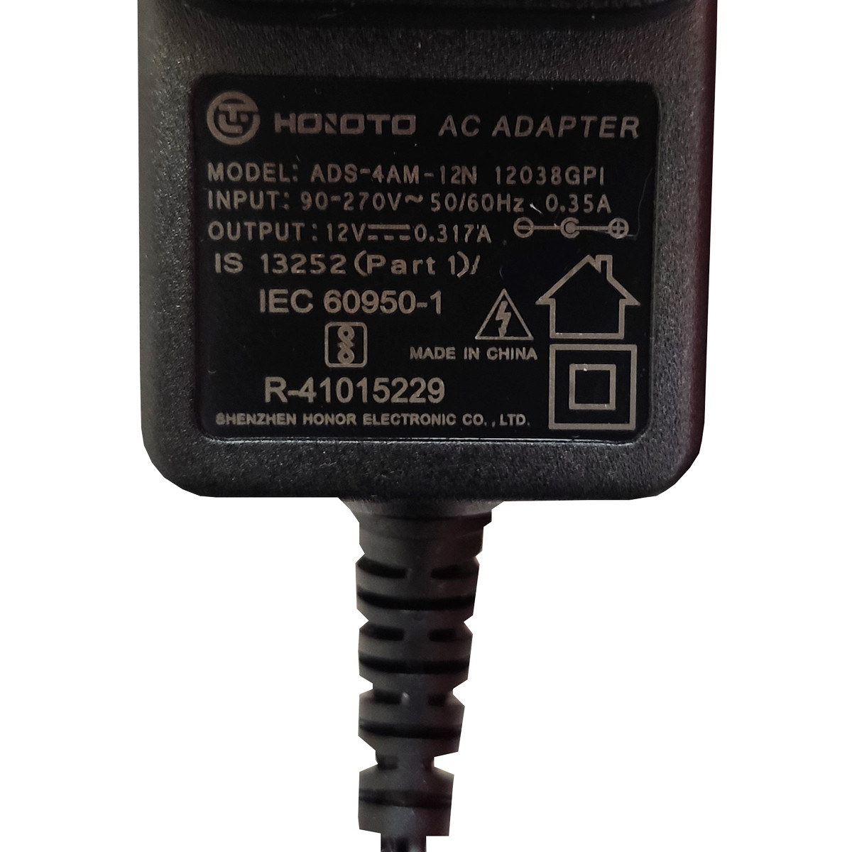 آداپتور 12 ولت 317 میلی آمپر هوئی اتو مدل ADS-4AM