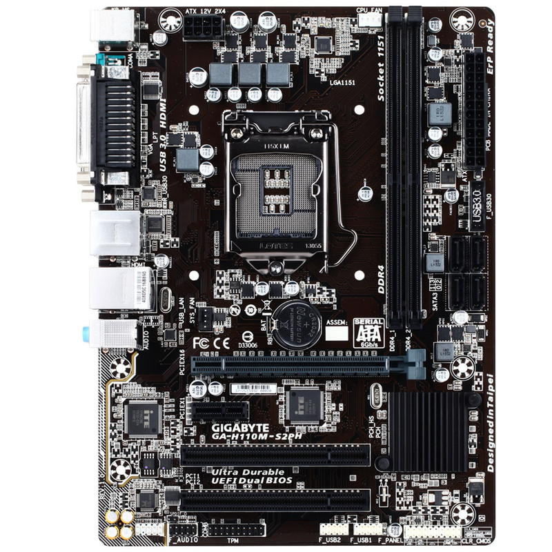 مادربرد گیگابایت مدل GA-H110M-S2PH rev. 1.0