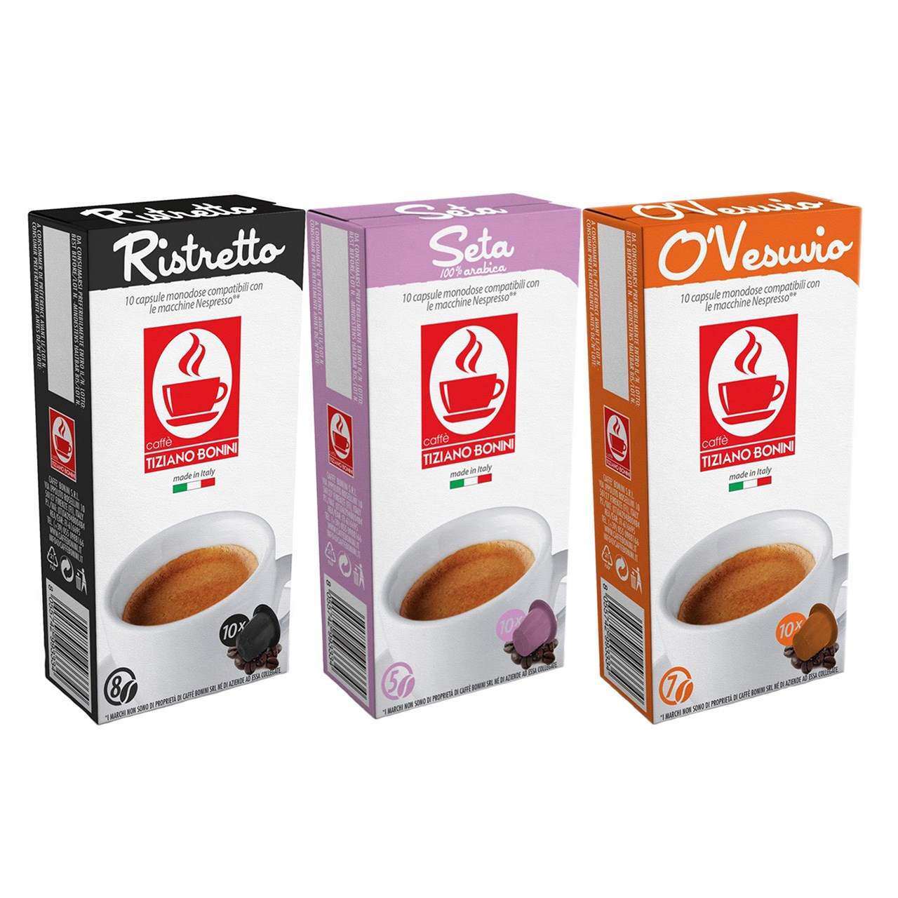 بسته کپسول قهوه تیزیانو بونینی مدل Tizianomix04 مجموعه 3 عددی