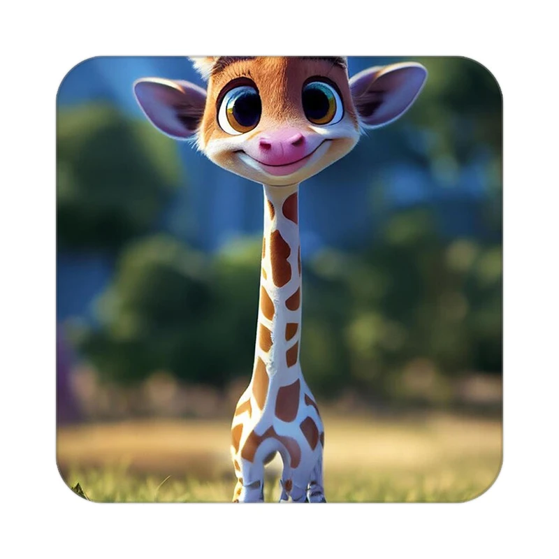 زیر لیوانی کاکتی طرح حیوانات کارتونی مدل mp27890