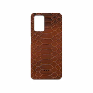 MAHOOT Brown-Snake-Leather Cover Sticker for Xiaomi Redmi Note 11 4G