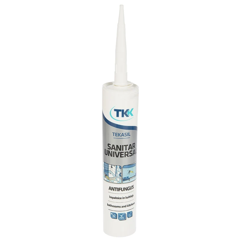 چسب درزگیر سیلیکونی شفاف تی کی کی مدل Tekasil Sanitar Universal حجم 280 میلی لیتر