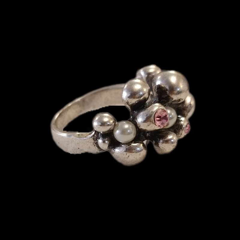 انگشتر زنانه مدل گوی نگین دار