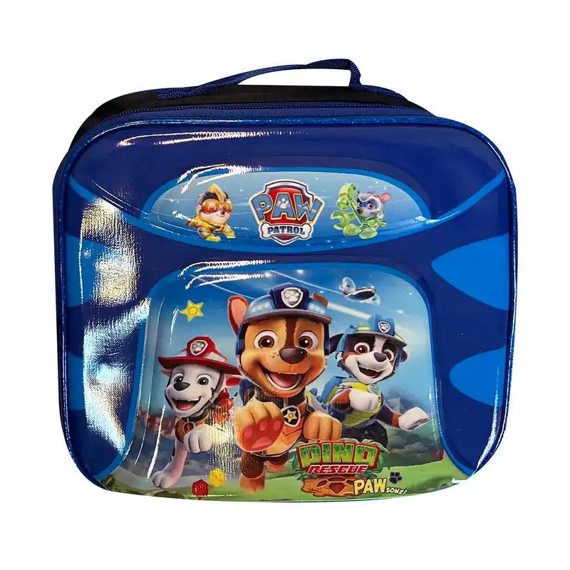 کوله پشتی چرخ دار طرح سگ های نگهبان کد 6700 به همراه کیف غذا و جامدادی