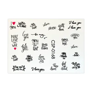 برچسب لنز ناخن مدل متن انگلیسی کد 168