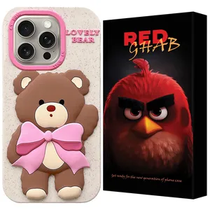 RED Ghab PAPIR Cover Suitable For Apple iPhone 15 Pro Max 