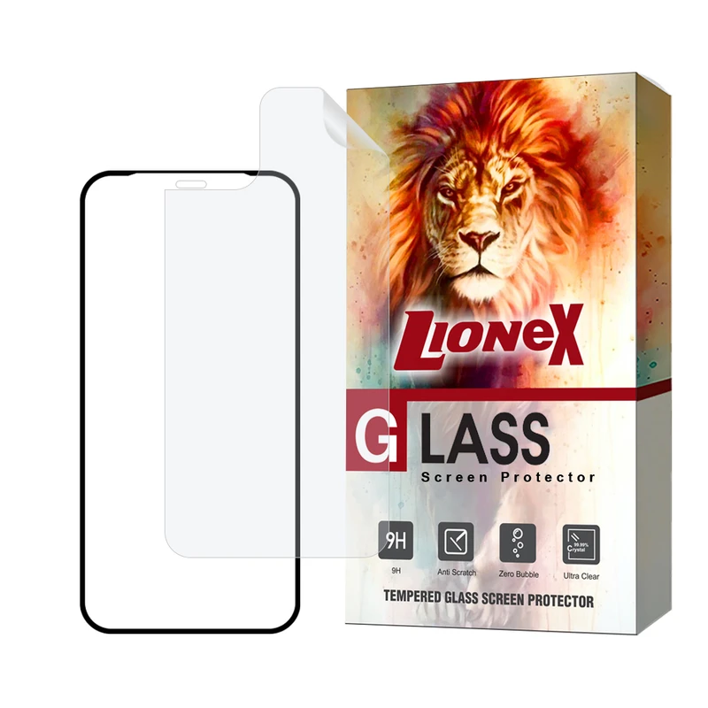 محافظ صفحه نمایش سرامیکی شفاف لایونکس مدل CERAMICNANOLI مناسب برای گوشی موبایل اپل iPhone XS Max به همراه محافظ پشت گوشی