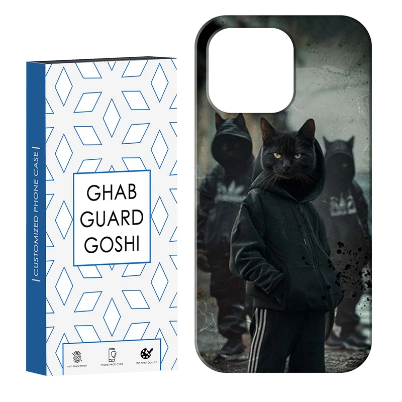 کاور قاب گارد گوشی طرح گربه سیاه کد Dimo-356 مناسب برای گوشی موبایل اپل IPHONE 16 PRO   