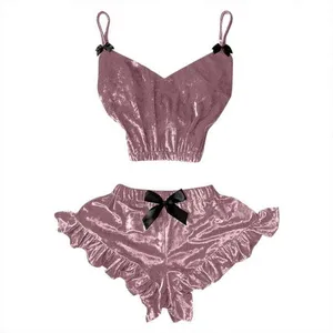 لباس خواب زنانه مدل مخمل ابریشم 