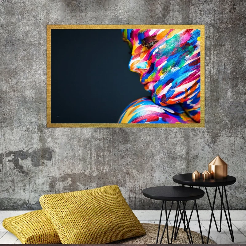 تابلو بکلیت طرح چهره هنری و مدلینگ مدل قاب شاسی T-S10335